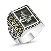 Silver Tughra Men's Ring